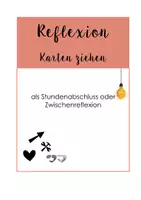 Vorschau - Bildkarten - Reflexion Karten ziehen - Deckblatt