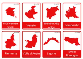 anteprima - Flashcard - Regioni e province per ogni regione - Pagina 1