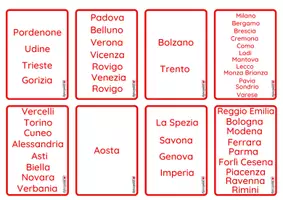 anteprima - Flashcard - Regioni e province per ogni regione - Pagina 2