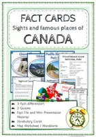Vorschau - Arbeitsblätter - Fact Cards - CANADA (quiz, map, fact file, presentation, 3-fach differenziert) - Deckblatt