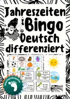 anteprima - Quiz - Jahreszeiten-Bingo Deutsch / Tedesco - Bingo delle stagioni - Pagina di copertina