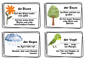 Voorbeeld - Jahreszeiten-Bingo / Duits - Seizoenenbingo - Pagina 1