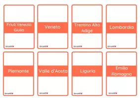 anteprima - Flashcard - Flash cards Regioni d'Italia - Pagina 1