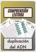 Vista previa - Hojas de trabajo - Comprensión lectora – duplicación del ADN + soluciones - Portada