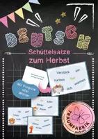 Vorschau - Stationenlernen - Schüttelsätze zum Herbst - Deckblatt