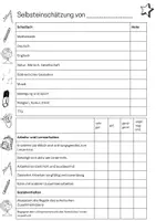 Vorschau - Anderer Materialtyp - Selbsteinschätzung Zeugnis 4.Klasse - Seite 1