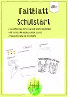 Vorschau - Mal- und Bastelvorlagen - Mini-Lapbook Schulstart - Schuljahresanfang Ferien Sommer - Deckblatt