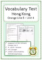 Vorschau - Test - Vocabulary Tests für Themen der 9. und 10. Klasse (Orange Line) - Seite 1