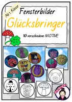 Vorschau - Stundenentwürfe - Fensterbilder GLÜCKSBRINGER | Silvester | ab 1. Klasse - Deckblatt