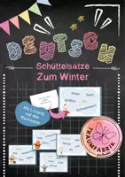 Vorschau - Stationenlernen - Schüttelsätze rund um den Winter - Deckblatt