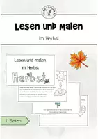 Vorschau - Arbeitsblätter - Lesen und Malen im Herbst für Klasse 3-4 - Deckblatt