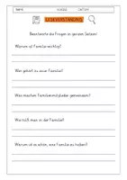 Vorschau - Arbeitsblätter - Leseverständnis 3. Klasse "Familie" - Seite 1