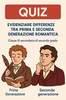 anteprima - Quiz - Quiz: Evidenziare differenze tra prima e seconda generazione romantica - Pagina di copertina