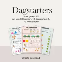 Voorbeeld - Dagstarters groep 1/2 - Voorblad