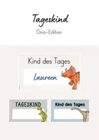 Vorschau - Poster - Tageskind / Kind des Tages - Visualisierung Dino Edition (beige) - Deckblatt