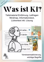 Vorschau - Arbeitsblätter - Künstliche Intelligenz (KI): Einführung + Bildbetrachtung mit Impulskarten - Deckblatt