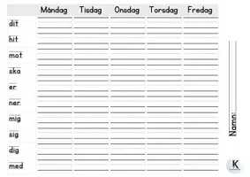 förhandsvisning - Veckans ord Enstaviga ord - sida 1