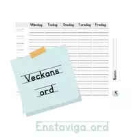 förhandsvisning - Veckans ord Enstaviga ord - försättsblad