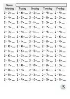 förhandsvisning - Multiplikationstabellerna 1-5 - sida 1