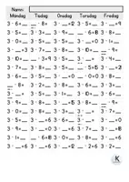 förhandsvisning - Multiplikationstabellerna 1-5 - sida 2