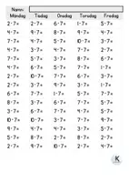 förhandsvisning - Multiplikation tabellerna 6-10 - sida 1