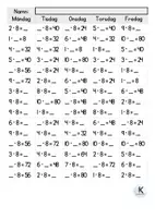 förhandsvisning - Multiplikation tabellerna 6-10 - sida 2