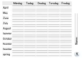 förhandsvisning - Days and Months - sida 1