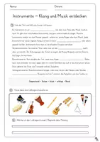 Vorschau - Arbeitsblätter - Instrumentenkunde Lückentext + Quiz inkl. Lösungsblatt - Seite 2