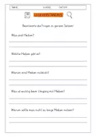 Vorschau - Arbeitsblätter - Leseverständnis 3. Klasse "Umgang mit Medien" - Seite 1