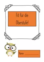 Vorschau - Arbeitsblätter - Fit für die Oberstufe! Alles rund um Funktionen zur Wiederholung - Deckblatt