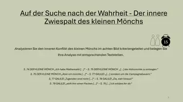 Vorschau - Arbeitsblätter - Innerer Konflikt des kleinen Mönchs - Bild 8 aus Bertolt Brecht "Leben des Galilei" - Seite 3