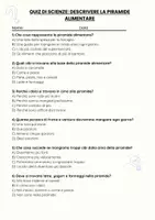 anteprima - Quiz - Descrivere la piramide alimentare - Pagina 1