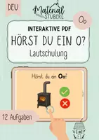 Vorschau - Stationenlernen - Buchstabeneinführung - Hörst du den Laut O - interaktive PDF - Deckblatt