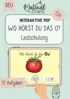 Vorschau - Stationenlernen - Buchstabeneinführung - wo hörst du das O? - interaktive PDF - Deckblatt