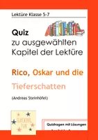 Vorschau - Unterrichtsreihen - Quiz zu Rico, Oskar und die Tieferschatten - PowerPoint - Deckblatt