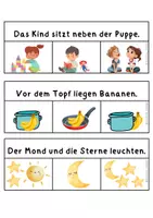 Vorschau - Fördermaterial/Inklusion - 99 Klammerkarten - kurze Sätze lesen - Seite 2