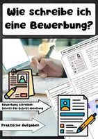 Vorschau - Arbeitsblätter - Wie schreibe ich eine Bewerbung? Praxisanleitung: Lebenslauf, Anschreiben, Bewerbungsgespräch - Deckblatt