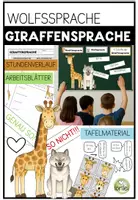 Vorschau - Unterrichtsreihen - Giraffen- und Wolfssprache – Konflikte kindgerecht lösen (Soziales Lernen 1.–4. Klasse) - Deckblatt