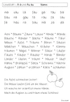 Vorschau - Arbeitsblätter - Leseblatt Ä ä und Äu äu für Klasse 1 - Deckblatt