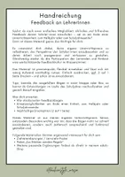 Vorschau - Arbeitsblätter - Feedbackbogen für Schüler- und LehrerInnen - ab Klasse 5 geeignet - Reflexion & Rückmeldung im Unterricht - Seite 1