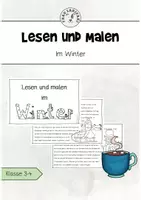 Vorschau - Arbeitsblätter - Lesen und Malen im Winter KL 3/4 - Deckblatt