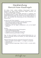 Vorschau - Poster - Klassenregeln Poster "Unsere goldenen Klassenregeln" - Klassenzimmer Management für Lehrer - Seite 1