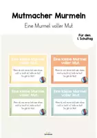 Vorschau - Poster - Mutmacher Murmeln | Kärtchen für den Schulstart - Deckblatt