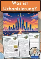 Vorschau - Arbeitsblätter - Was ist Urbanisierung? – Ursachen, Merkmale und globale Trends - Deckblatt