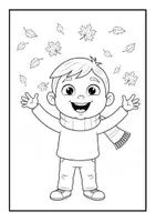 Vorschau - Mal- und Bastelvorlagen - Ausmalbilder "Herbst" im modernen Cartoon-Stil - Seite 2