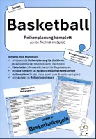 Vorschau - Stundenentwürfe - Basketball - erste Technik im Spiel (komplette Reihenplanung) - Deckblatt