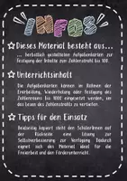 Vorschau - Stationenlernen - Zahlenstrahl bis 100 - Herbstliche Aufgabenkarten - Seite 1