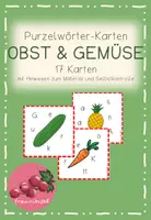 Vorschau - Aufgabenkarten - Purzelwörter-Karten Obst & Gemüse - Deckblatt