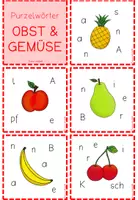 Vorschau - Aufgabenkarten - Purzelwörter-Karten Obst & Gemüse - Seite 2