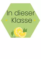 Vorschau - Mal- und Bastelvorlagen - Zitrone | Türdeko | Motivation - Seite 1